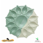 Plato Huevos Rellenos "Verde Marina" 12 ud