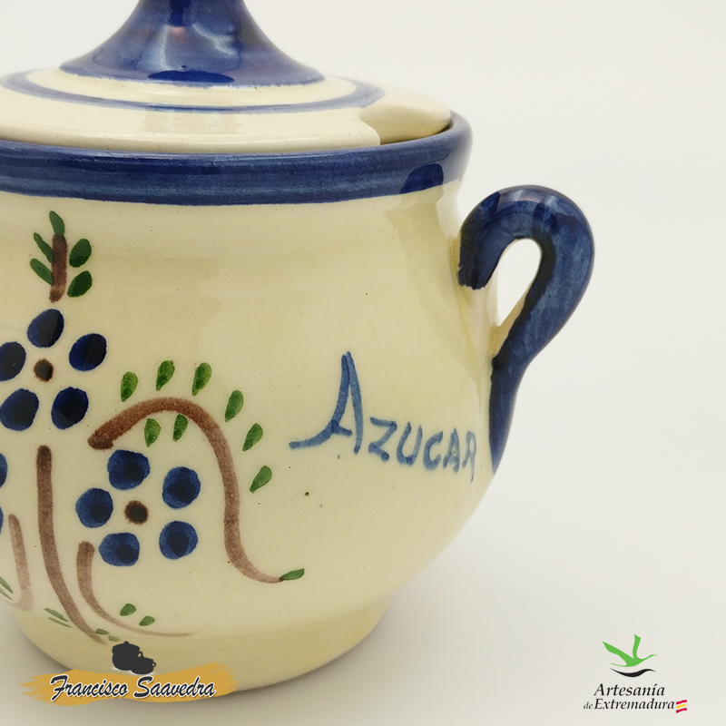 Azucarero de cerámica "Ramito Azul"