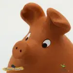 Cerdo Hucha sentado "Blanco" Grande