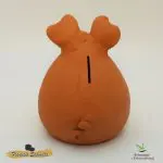 Cerdo Hucha sentado "Blanco" Mediano