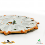 Plato para huevos rellenos ramo mandarina. Capacidad para 12 mitades, foto detalle