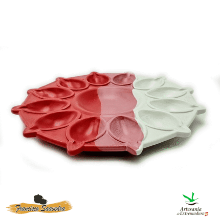 Plato Huevos Rellenos "Rojo" 12 ud