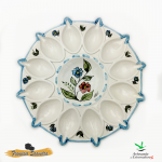 Plato para huevos rellenos ramo celeste para 12 mitades