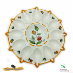 Plato para huevos rellenos ramo naranja 12 unidades