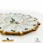 Plato para huevos rellenos huevos ramo naranaja