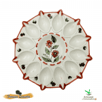 Plato para huevos rellenos ramo rojo